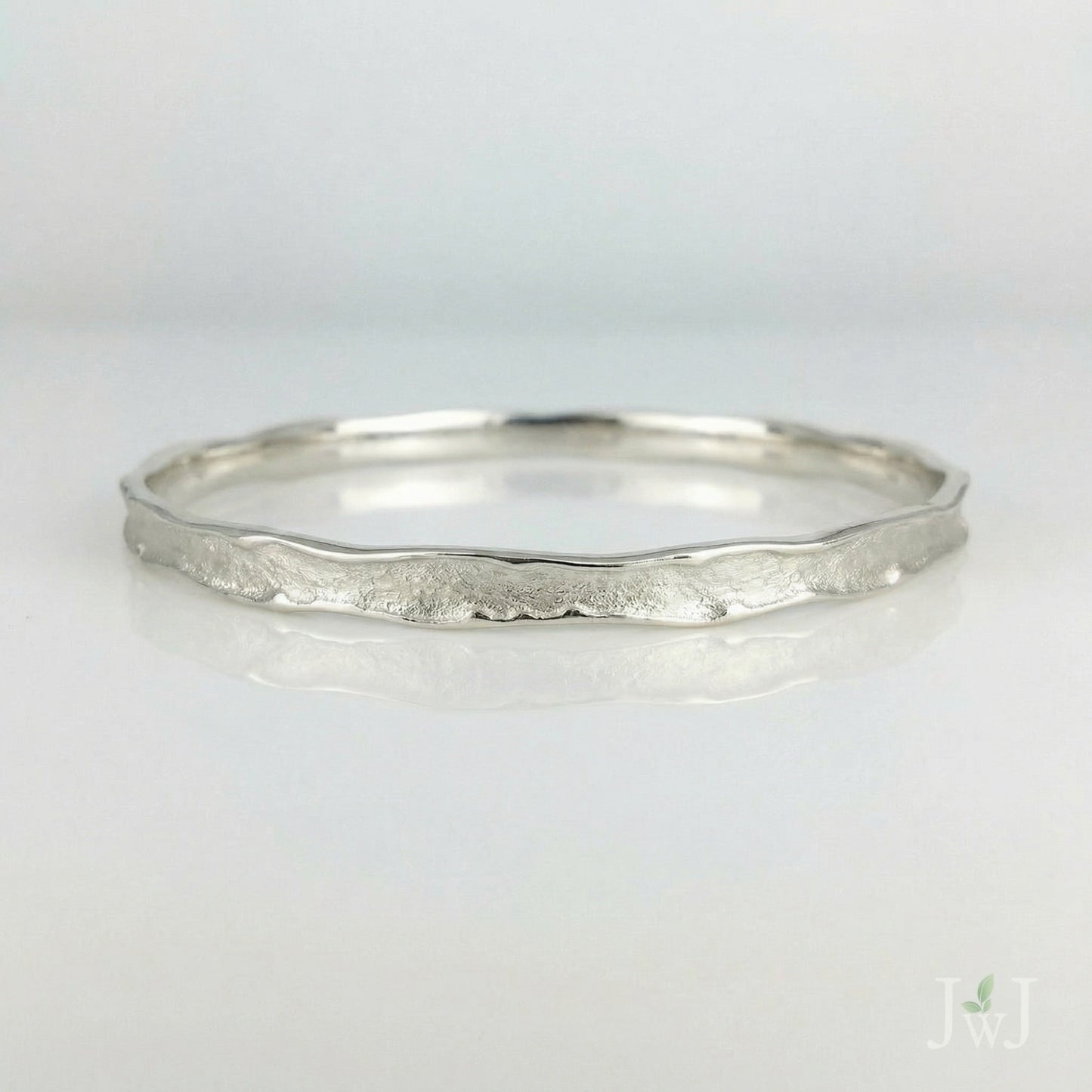 5mm wide Ancient Sands Wave Bangle Sterling Silver
