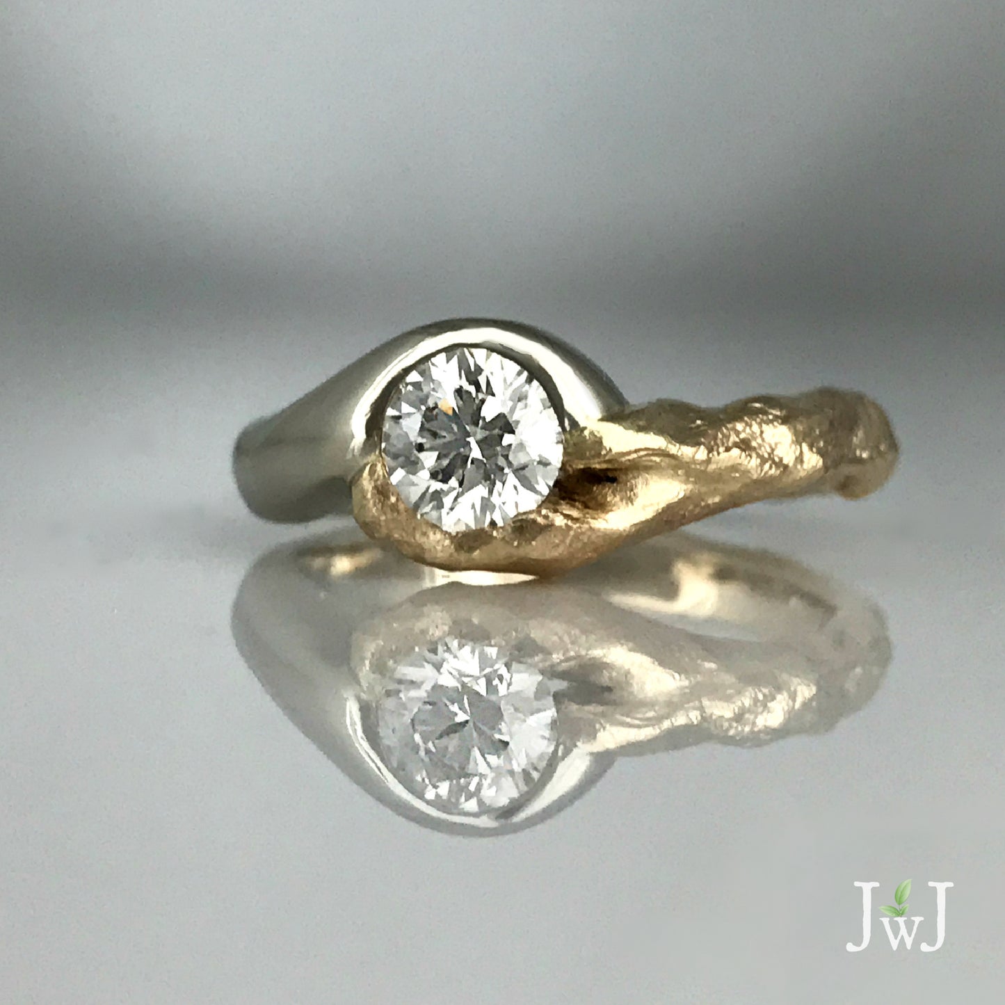 Sea Branch Nature Inspired Diamond Engagement Ring