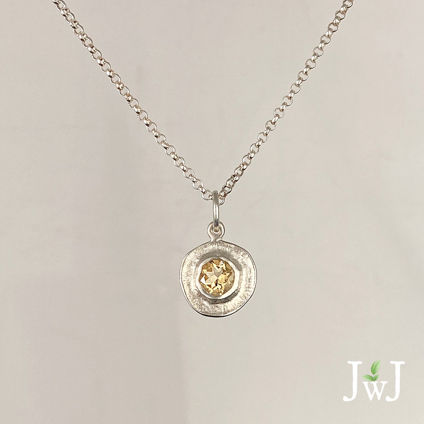 Citrine Shield Necklace