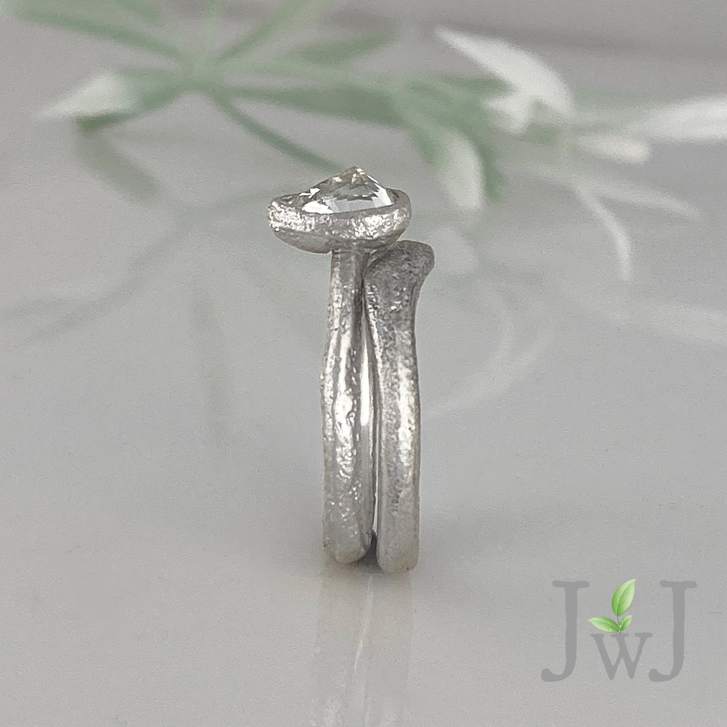 Eudore Ancient Sands Wedding Ring Set Recycled Gold Eco Jewellery