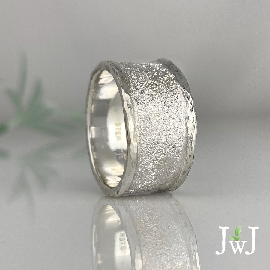 Wide Sandcast Ring