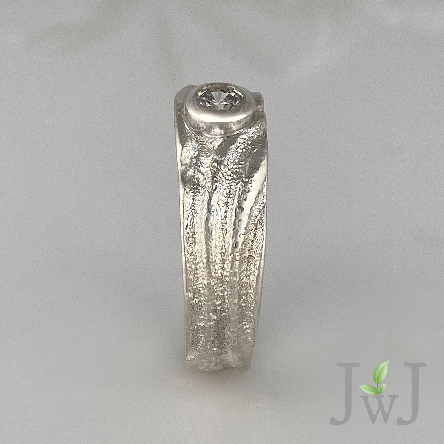 Telesto Ancient Sands engagement Ring Sandcast Jewellery Recycled Gold Recycled Diamonds