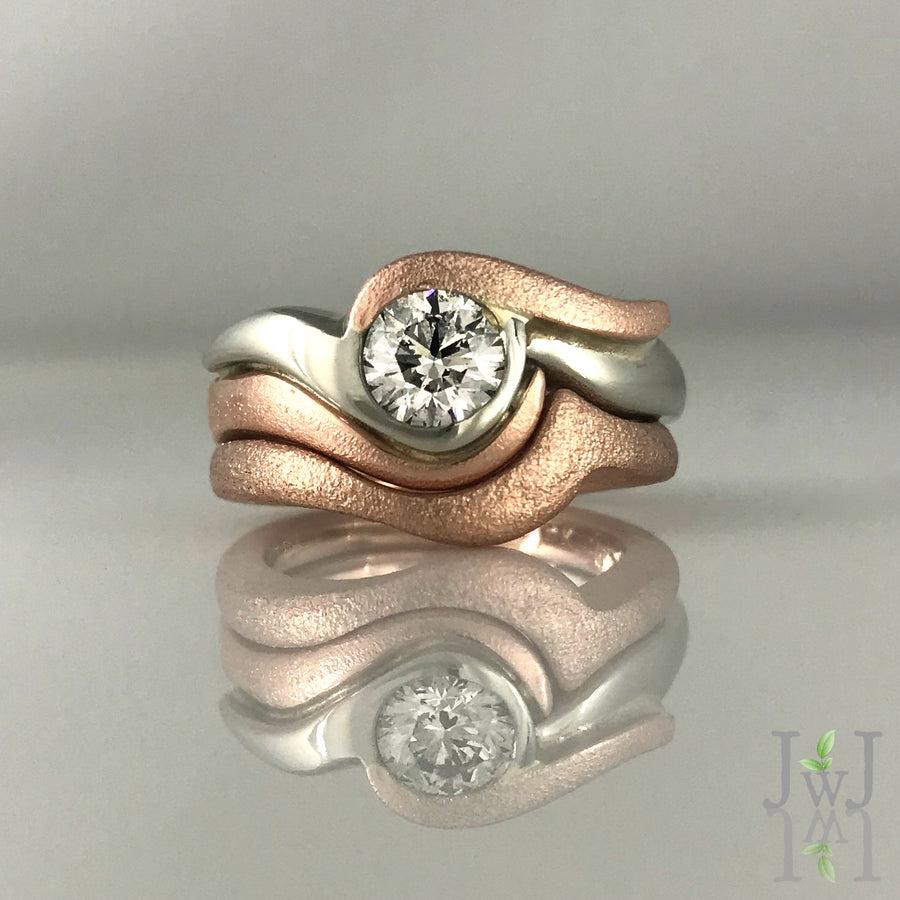 Rose Gold recycled Diamond Recycled Gold Eco Jewellery Engagement Ring