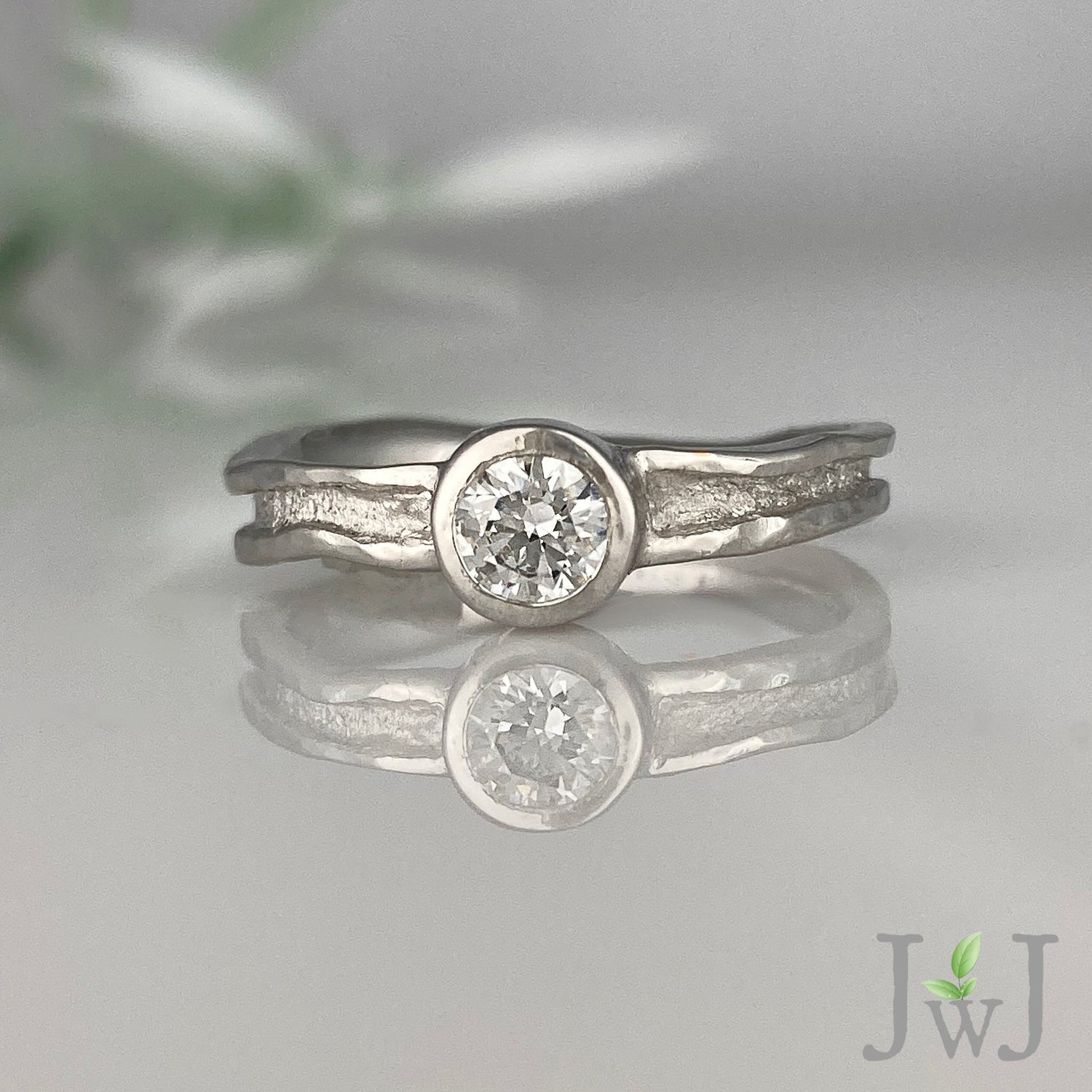 Nature-inspired Diamond Engagement Ring