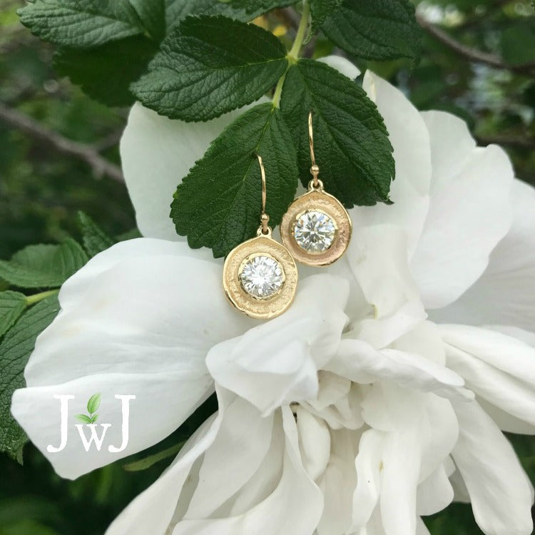 Ancient Sand Diamond Earrings