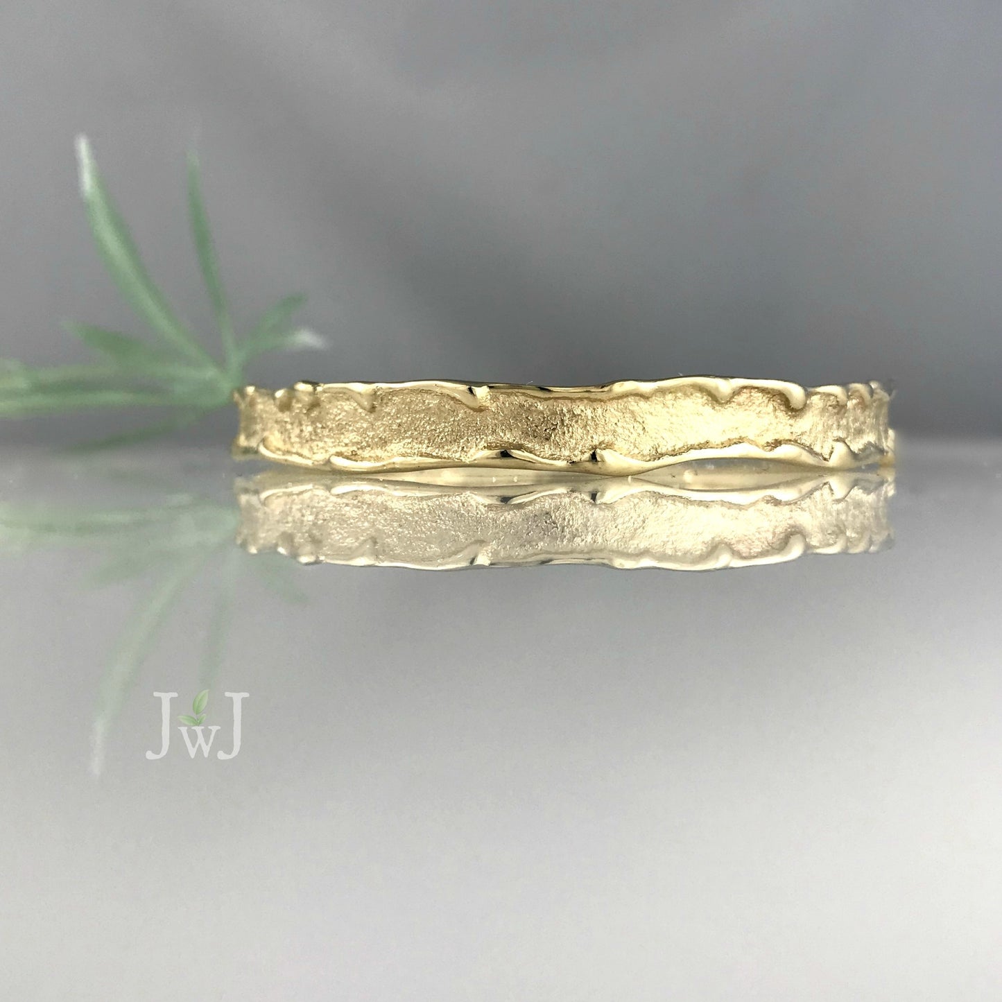7mm wide Ancient Sands Wave Bangle Sterling Silver