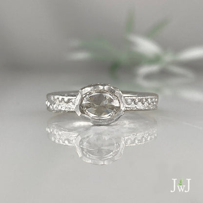 Aine Ancient Sands Engagement Ring Recycled Gold Recycled Diamonds Eco Jewellery