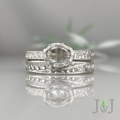  Wedding Band Set Recycled Gold Recycled Diamonds Eco Jewellery