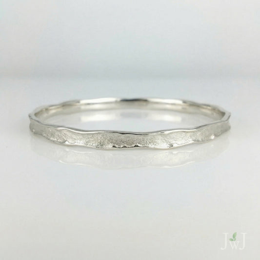 5mm wide Ancient Sands Wave Bangle Sterling Silver