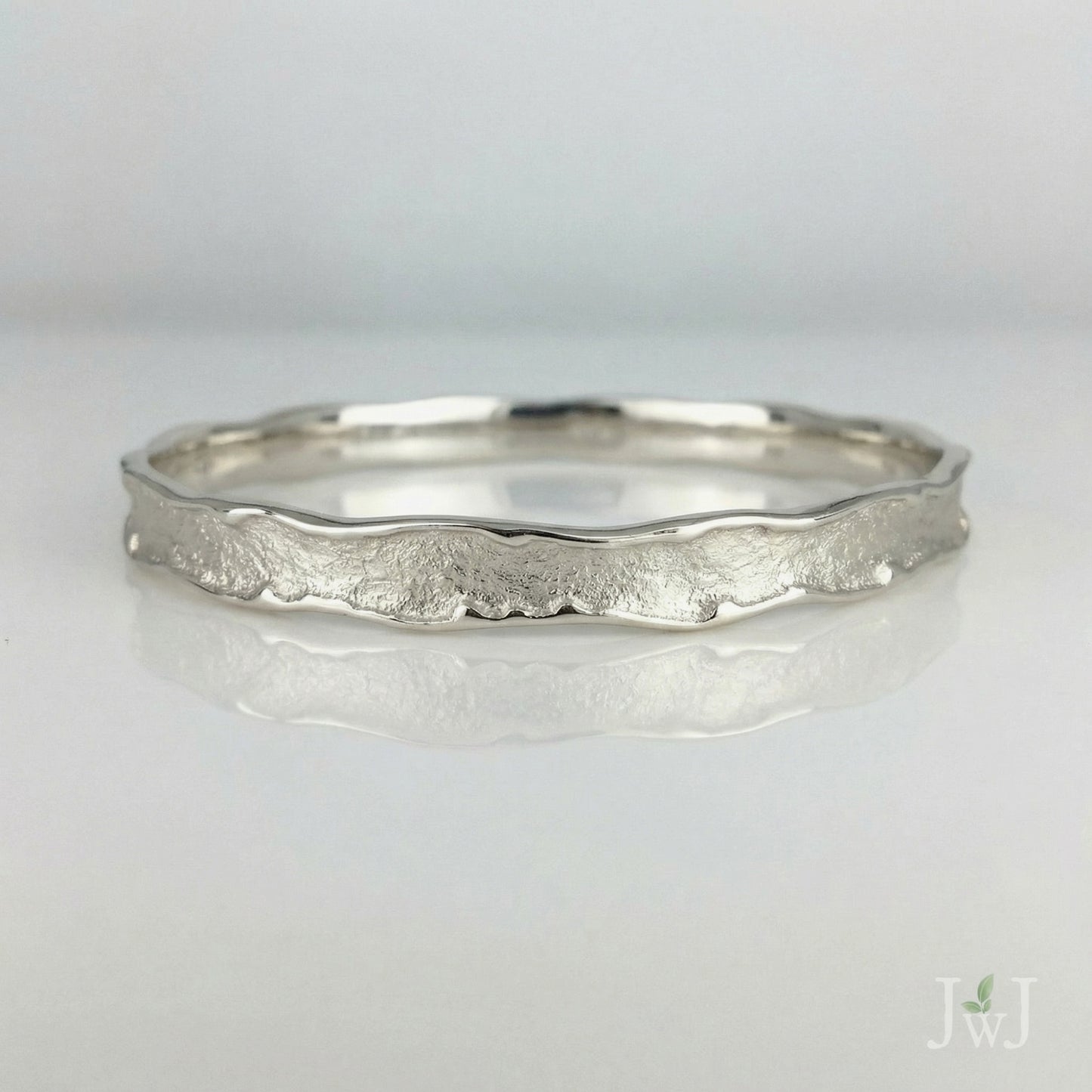 7mm wide Ancient Sands Wave Bangle Sterling Silver