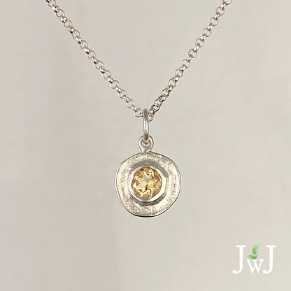 Citrine Shield Necklace