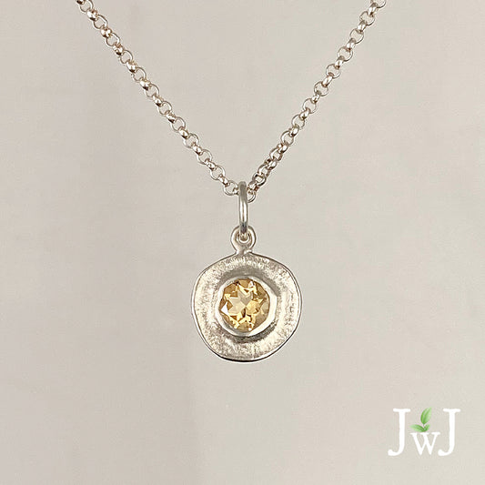 Citrine Shield Necklace