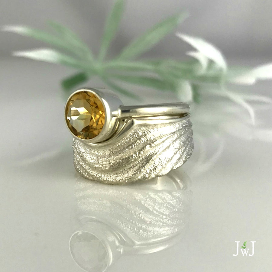 Rippling Cradled In The Waves Ring - sterling silver