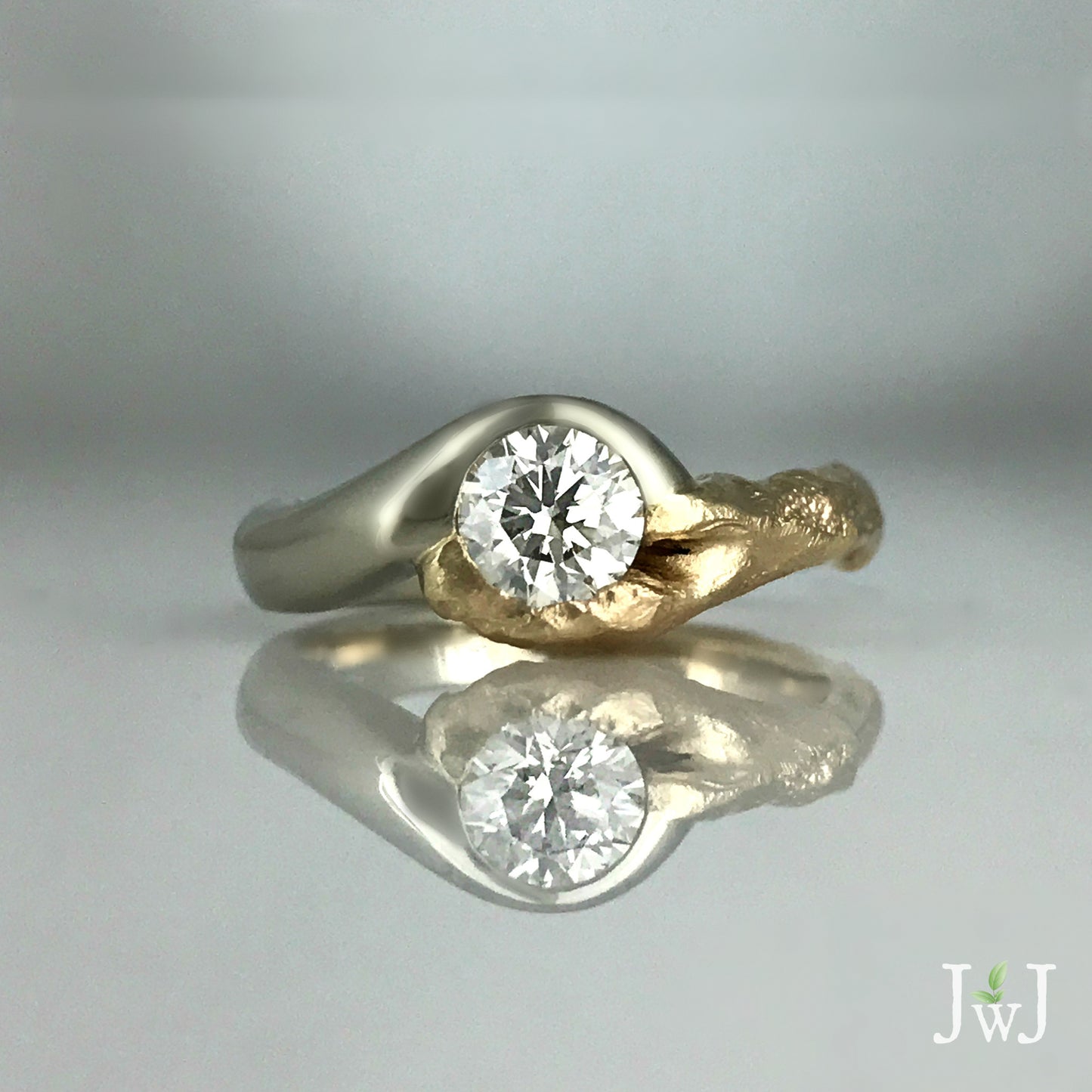 Sea Branch Nature Inspired Diamond Engagement Ring