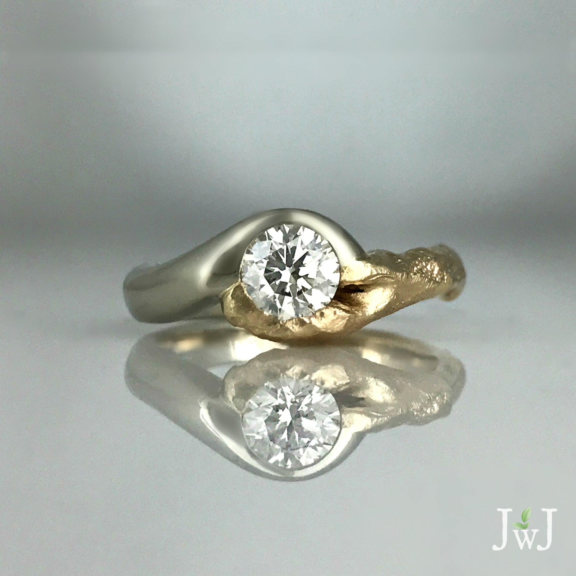 Sea Branch Nature Inspired Diamond Engagement Ring