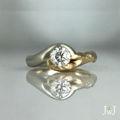 Sea Branch Nature Inspired Diamond Engagement Ring