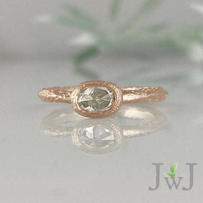 Eudore Ancient Sands Engagement Ring Rose Gold Recycled Diamonds Recycled Gold Eco Jewellery