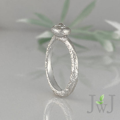 Eudore Ancient Sands Engagement Ring Recycled Diamonds Recycled Gold Eco Jewellery