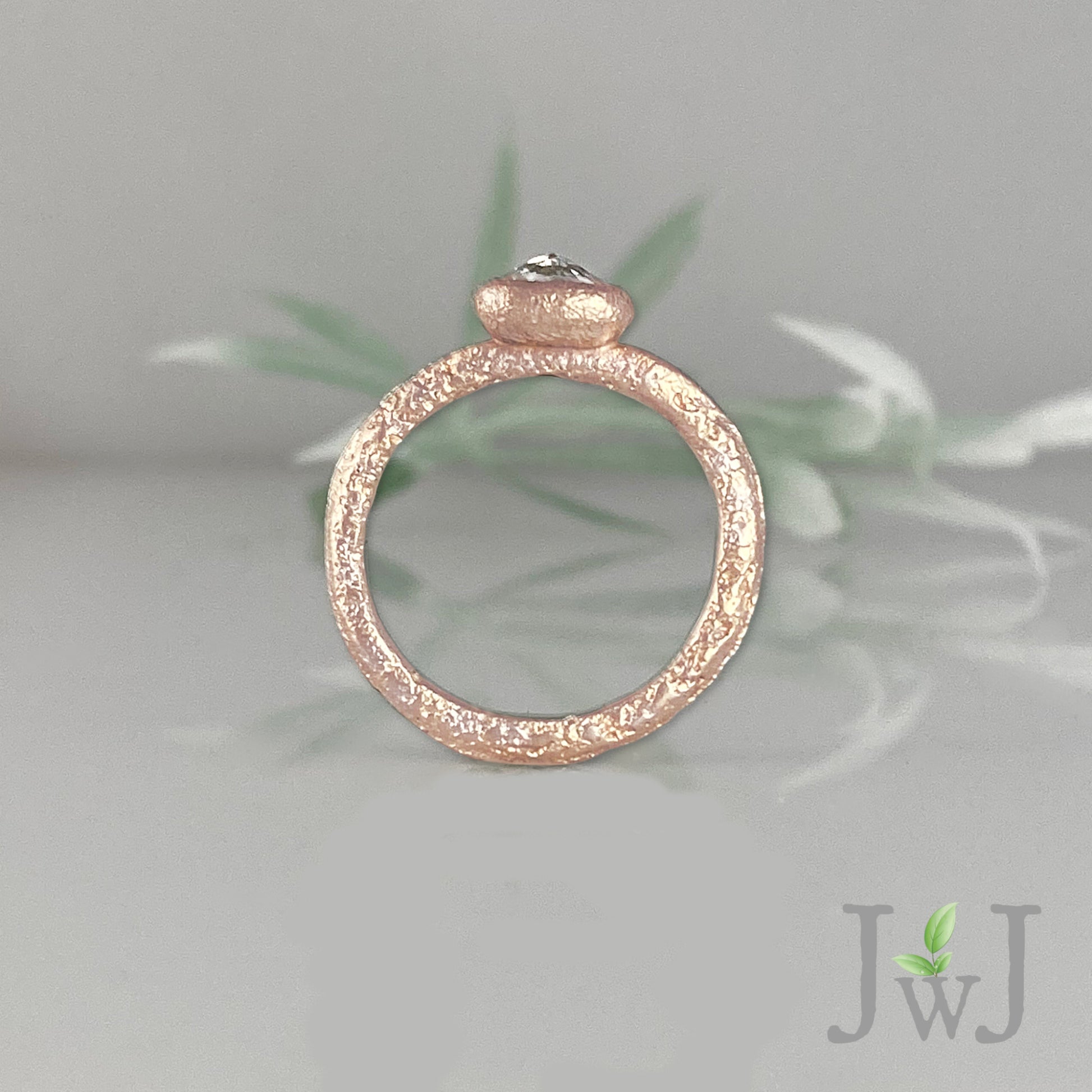 Eudore Ancient Sands Engagement Ring Rose Gold Recycled Diamonds Recycled Gold Eco Jewellery
