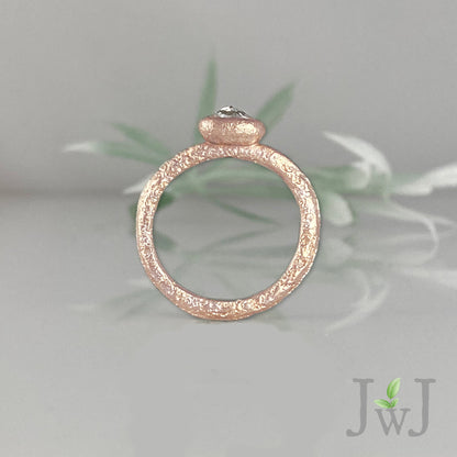 Eudore Ancient Sands Engagement Ring Rose Gold Recycled Diamonds Recycled Gold Eco Jewellery