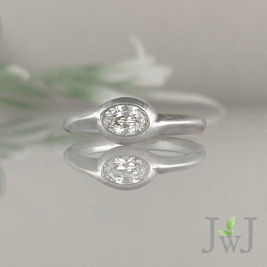 Galene Ancient Sea Engagement Ring Recycled Diamond Recycled Gold