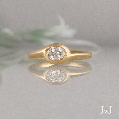 Galene Ancient Sea Engagement Ring Set Recycled Diamond Recycled Gold