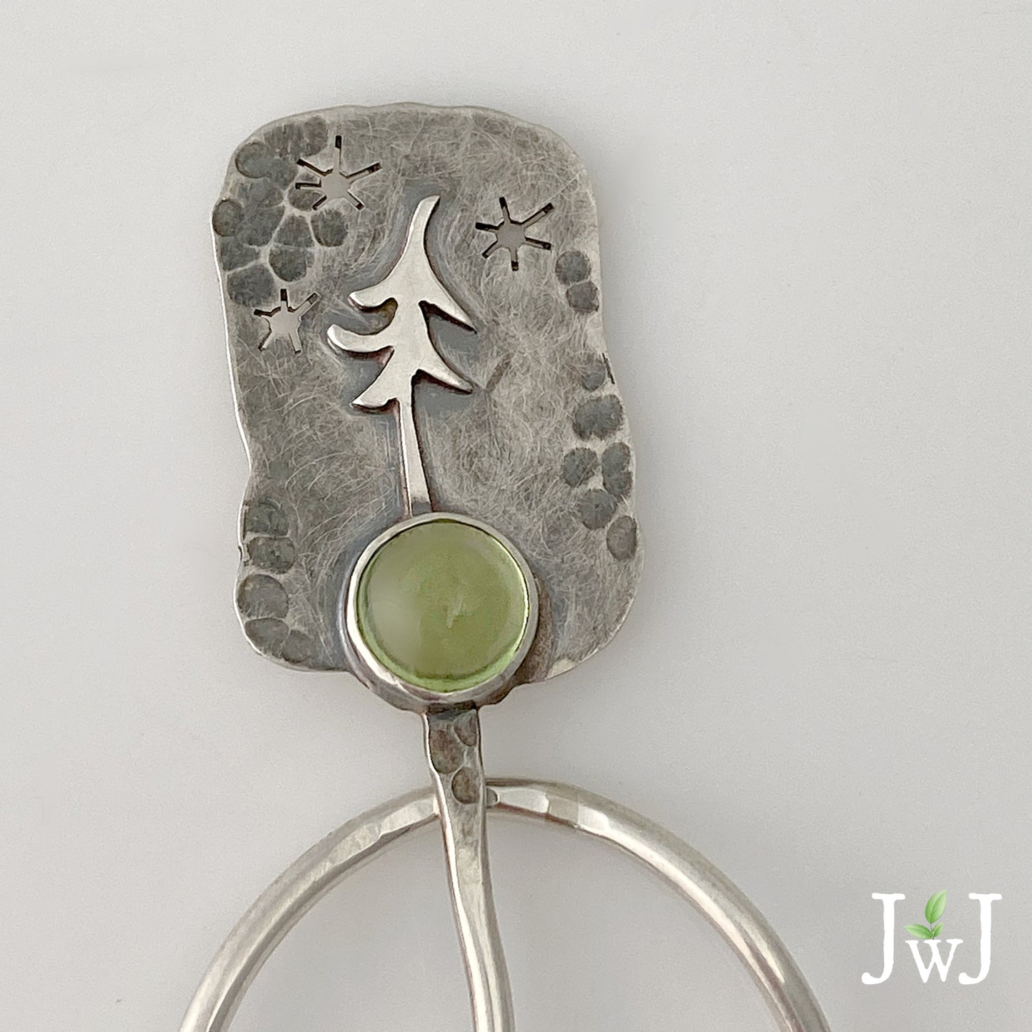 Peridot Tree Shawl Pin