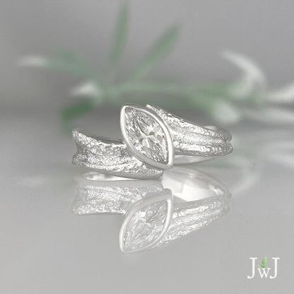 Melite Ancient Sands Engagement Ring Recycled Diamonds Eco  Ring