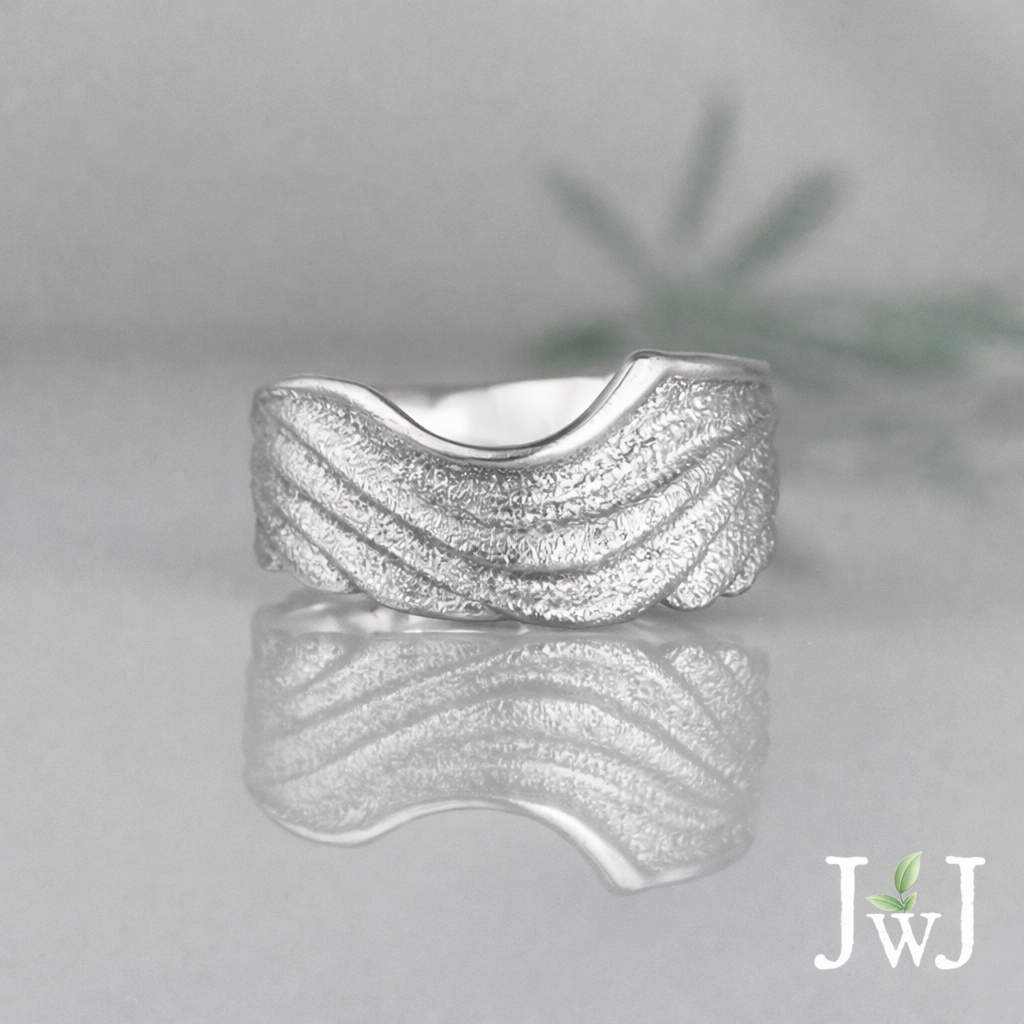Ancient Sands Rippling Cradled In The Waves Ring - 14kt gold
