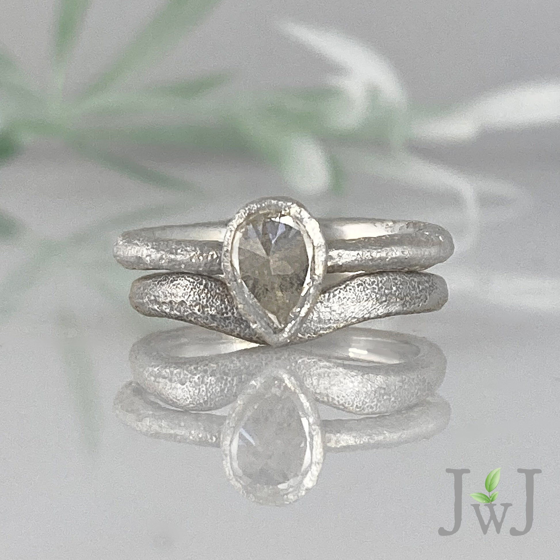 Thalia Ancient Sands Engagement Ring Recycled Diamonds Recycled Gold Eco Jewellery