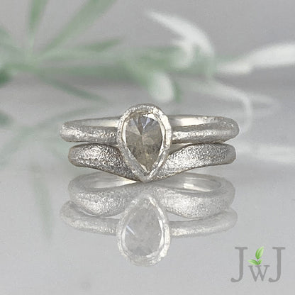 Thalia Ancient Sands Engagement Ring Recycled Diamonds Recycled Gold Eco Jewellery