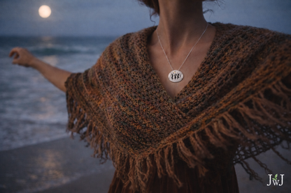 Shawl Pin necklace sterling silver