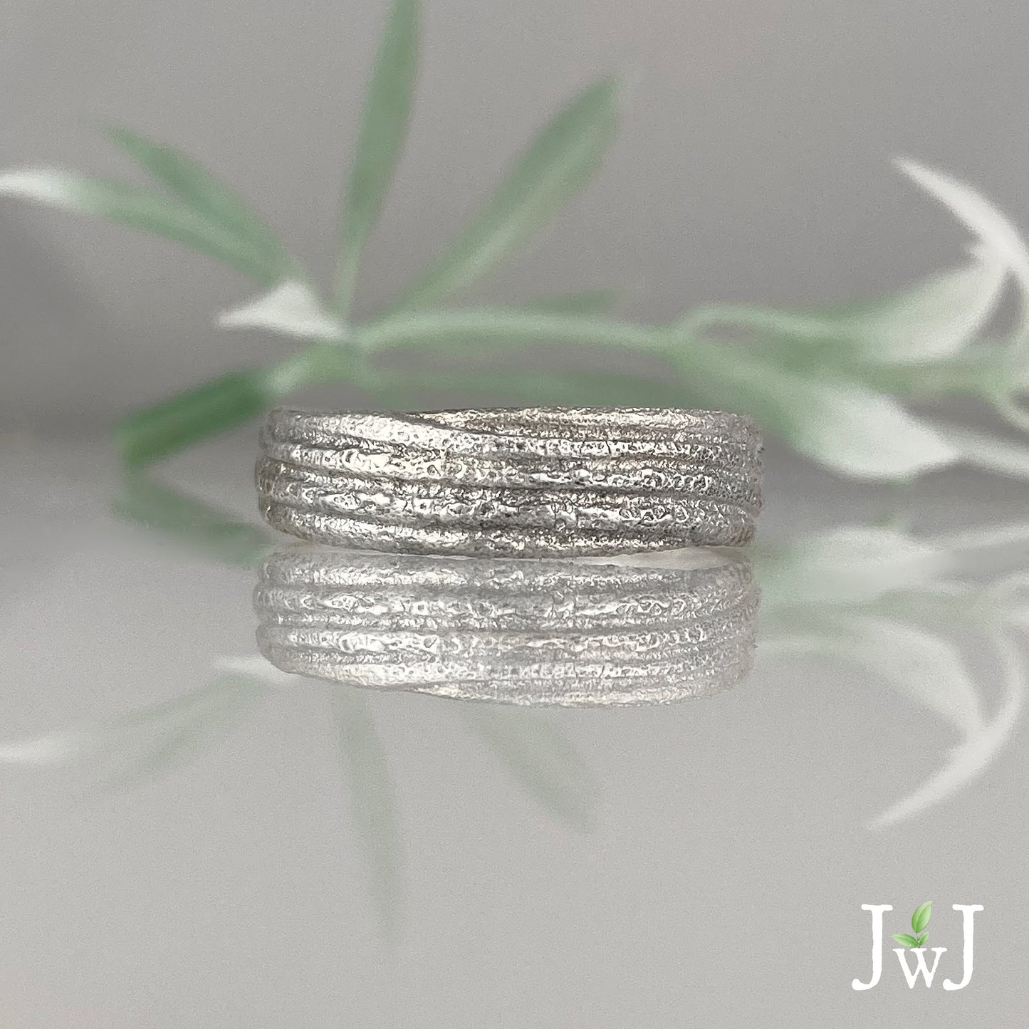 Treasure Coast Ancient Sands Wedding Band recycled Gold Eco Jewellery