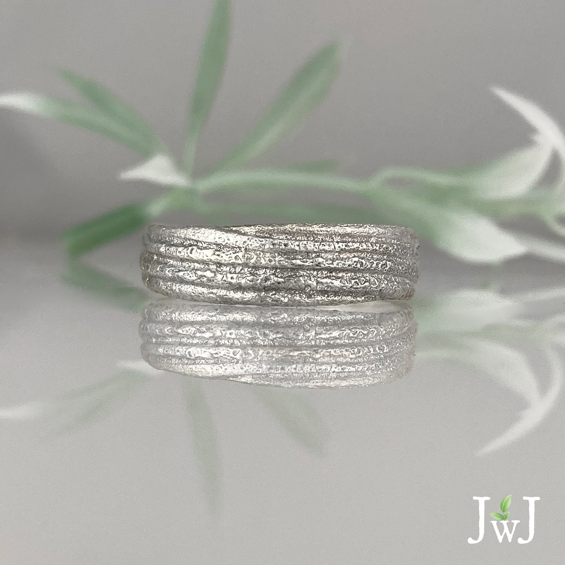 Treasure Coast Ancient Sands Wedding Band recycled Gold Eco Jewellery