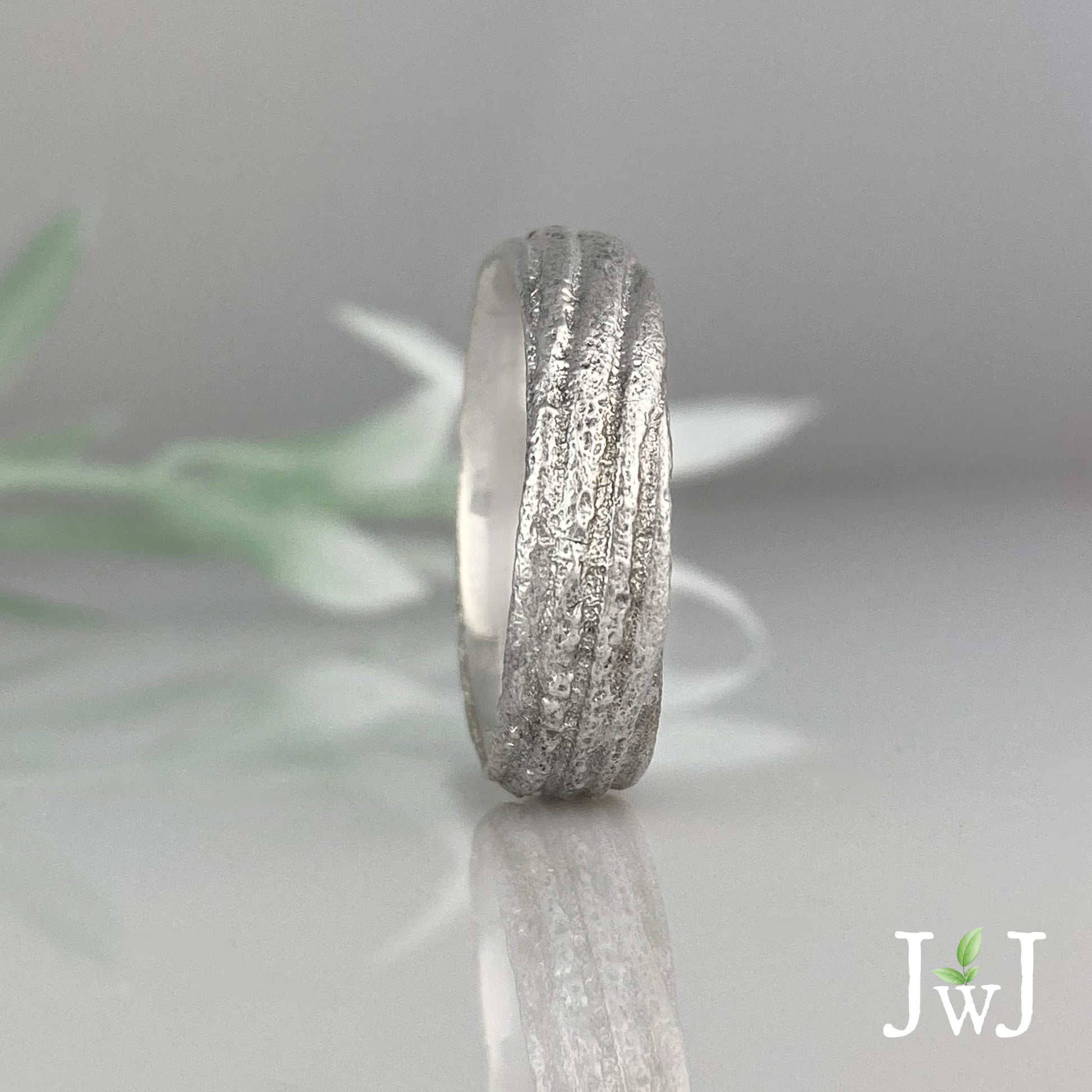 Treasure Coast Ancient Sands Wedding Band recycled Gold Eco Jewellery