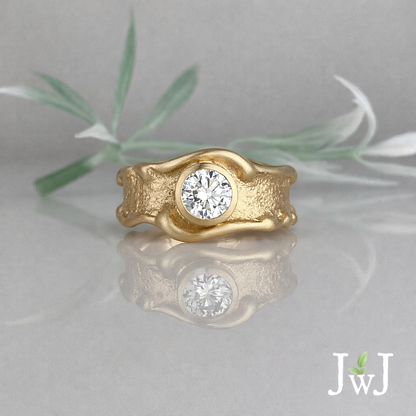 Sand Wave Engagement Ring