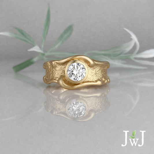 Sand Wave Engagement Ring
