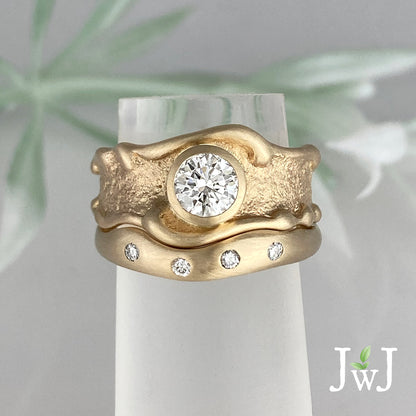 Sand Wave Engagement Ring