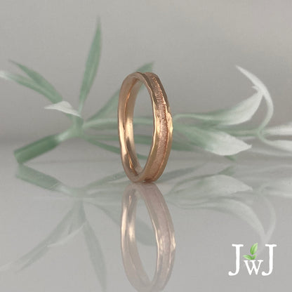 Zena Ancient Sands Wedding Ring Sandcast Jewellery Recycled Gold