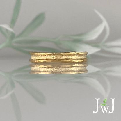 Zena Ancient Sands Wedding Ring Sandcast Jewellery Recycled Gold