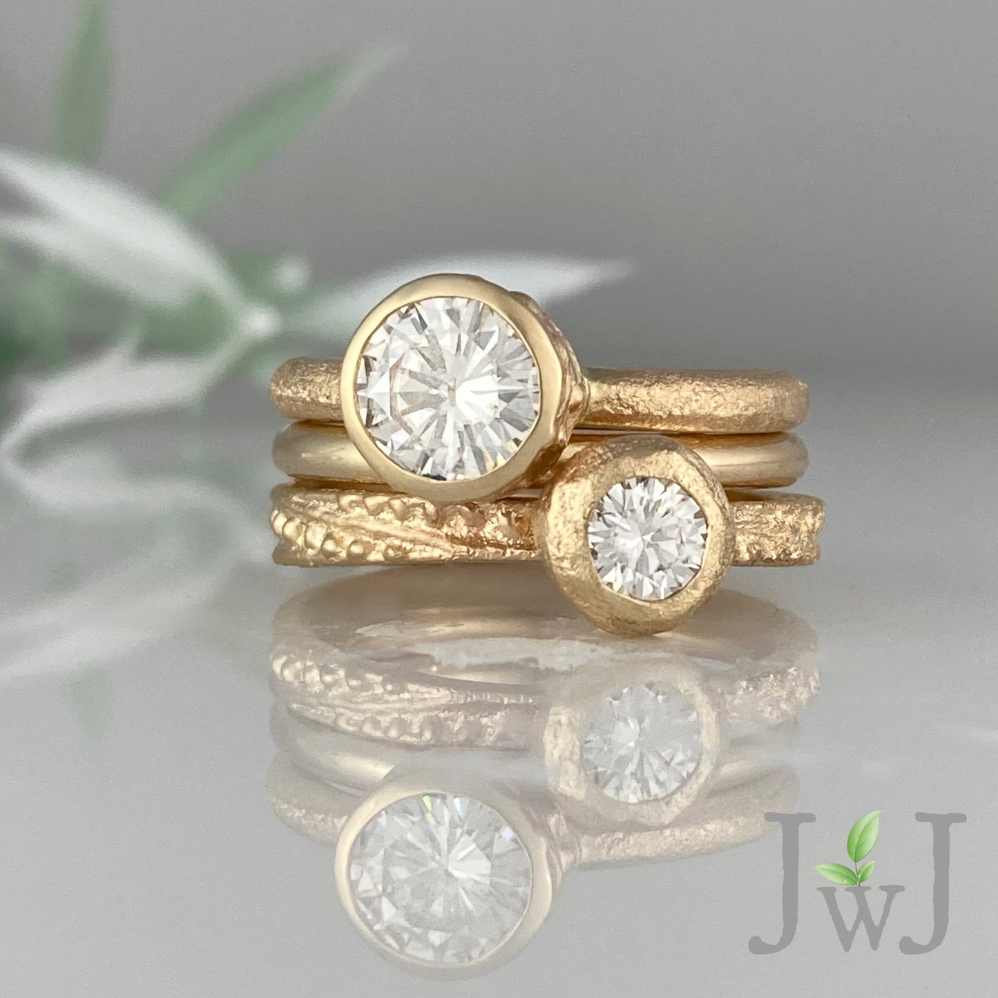 Erato Ancient Sands Engagement Ring Sandcast Enagement Ring Recycled Diamond Recycled Gold