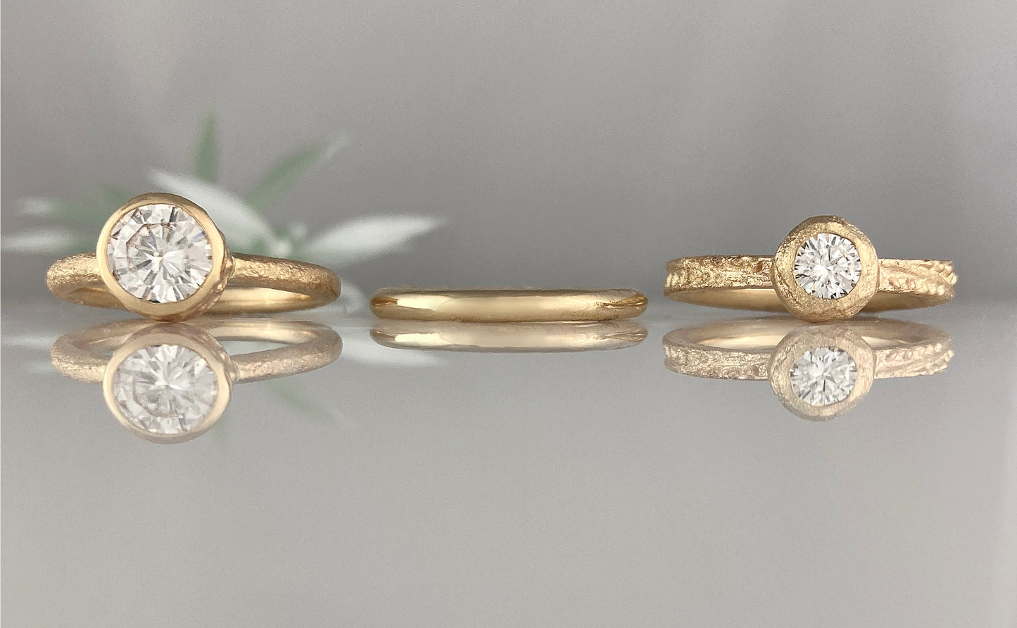 Erato Ancient Sands Engagement Ring Sandcast Enagement Ring Recycled Diamond Recycled Gold