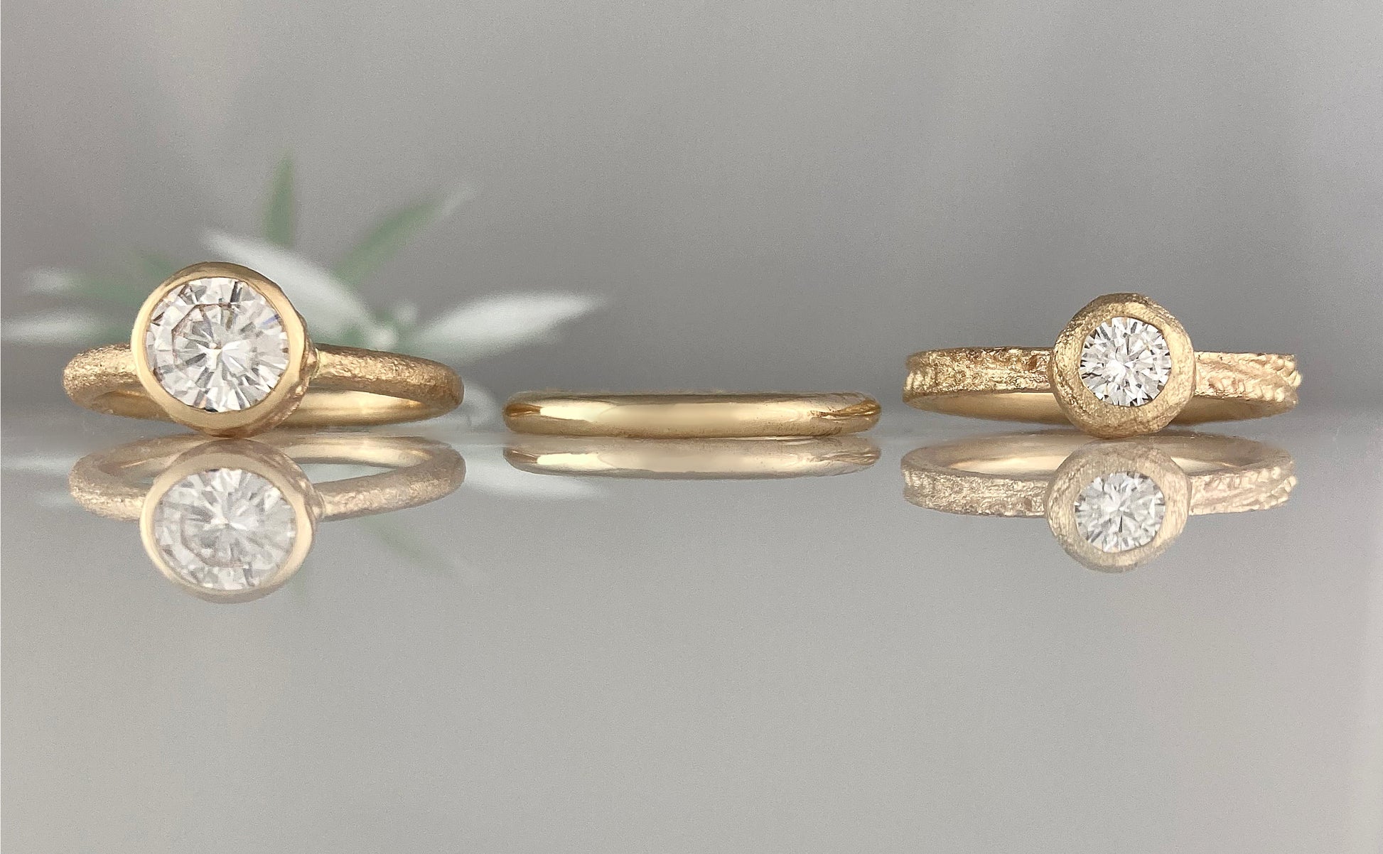 Erato Ancient Sands Engagement Ring Sandcast Enagement Ring Recycled Diamond Recycled Gold