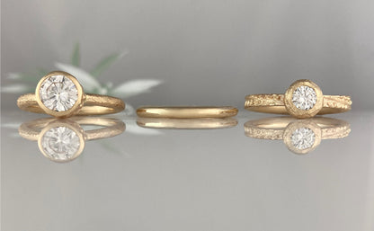 Erato Ancient Sands Engagement Ring Sandcast Enagement Ring Recycled Diamond Recycled Gold