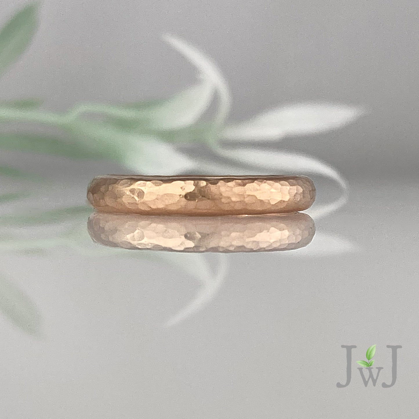 Lauren Tiffany Wedding Band Rose Gold hammered Finish