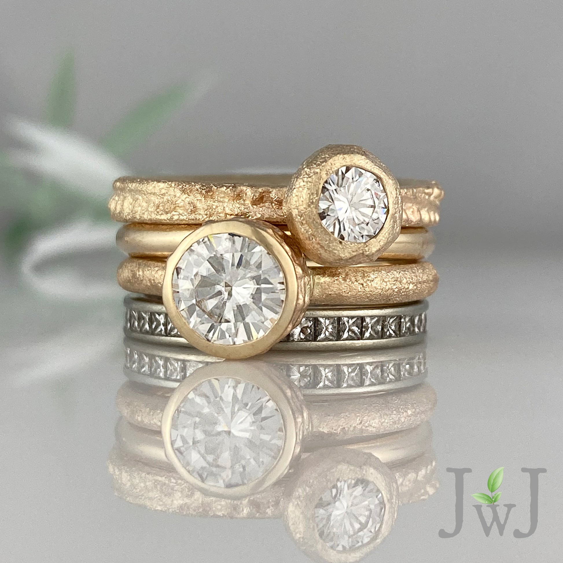 Erato Ancient Sands Engagement Ring Sandcast Enagement Ring Recycled Diamond Recycled Gold