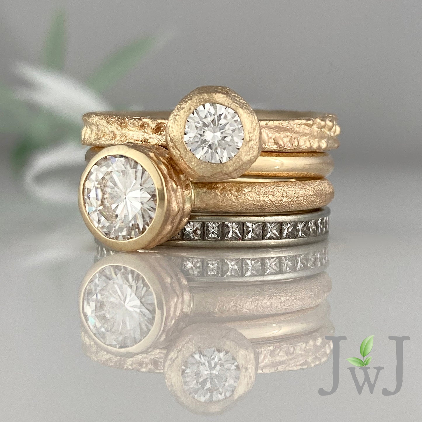 Erato Ancient Sands Engagement Ring Sandcast Enagement Ring Recycled Diamond Recycled Gold