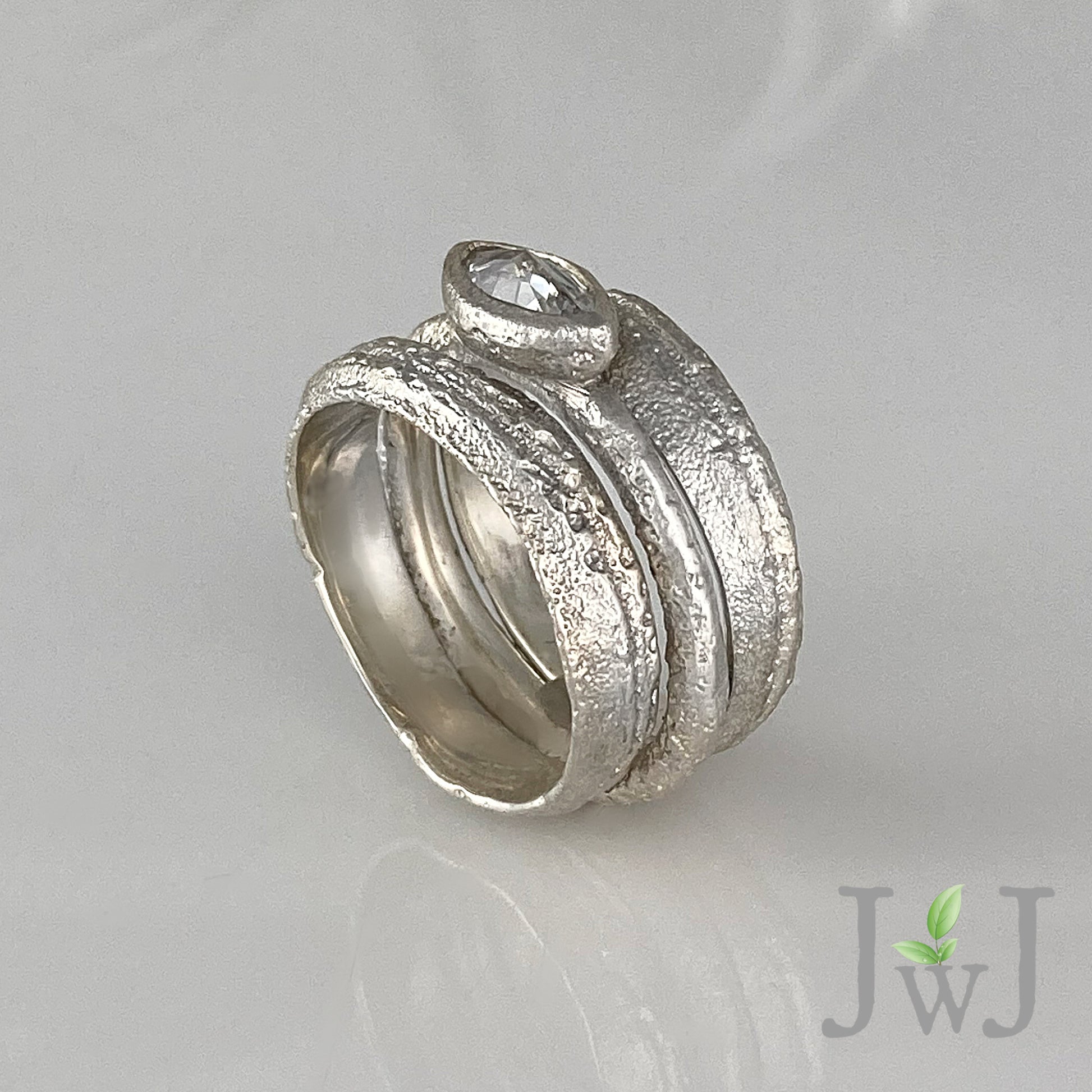 Actaea Ancient Sands Wedding Bands Recycled Diamonds Recycled Gold Sandcast