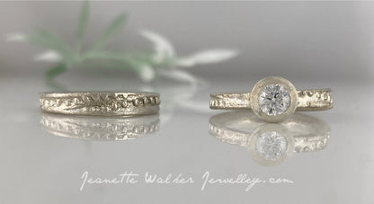 Annan Ancient Sands Wedding Ring Recycled Gold Recycled Diamonds Eco Jewellery