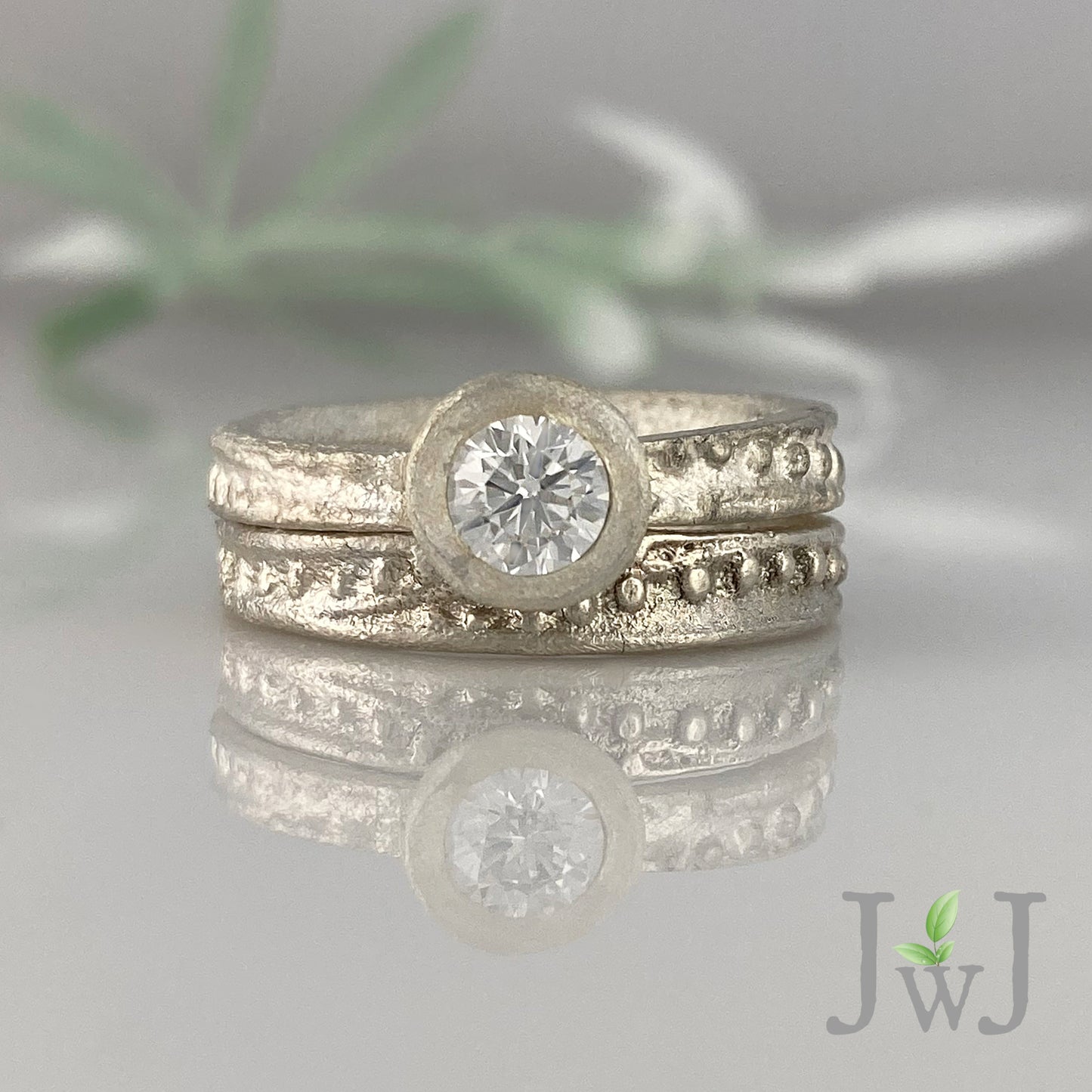 Annan Ancient Sands Wedding Ring Recycled Gold Recycled Diamonds Eco Jewellery